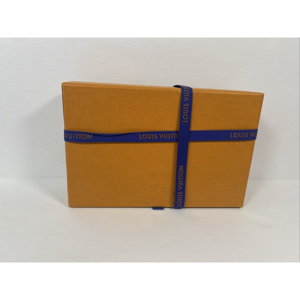 LOUIS VUITTON Authentic Empty Gift Storage Box ~ "8x5x2" w/Blue Ribbon - Picture 2 of 3